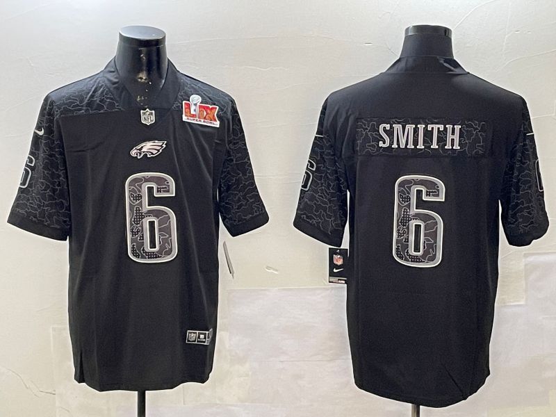 Men Philadelphia Eagles #6 Smith Black 2025 Nike Vapor Limited NFL Jersey style 2->philadelphia eagles->NFL Jersey
